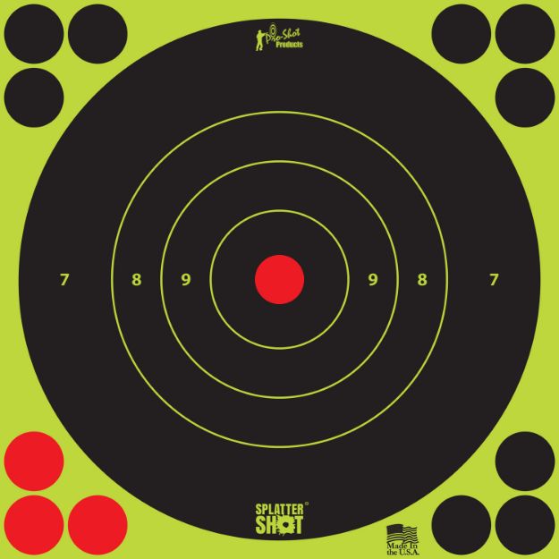 Picture of PRO-SHOT TARGET 8" GRN BULLSEYE 6PK