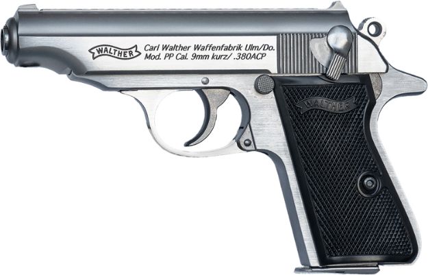 Picture of Walther Pp 380Acp Stainless 7Rd Black Synthetic Grips
