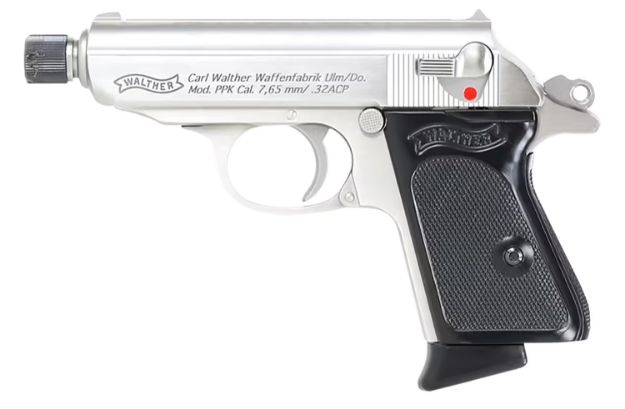 Picture of Walther Ppk Sd 32Acp Stainless Fs 7Rd Black Synthetic Grips