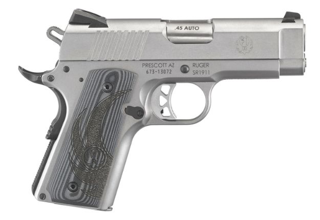 Picture of Ruger Sr1911 45Acp Fs 7-Shot Officer Stainless G10 Grips