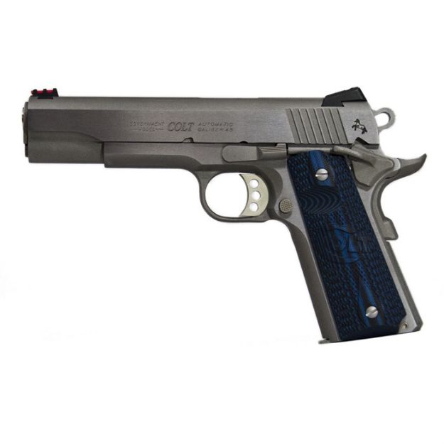 Picture of Colt Competition 38 Super 5" 9Rd Stainless Blue G10 Grips
