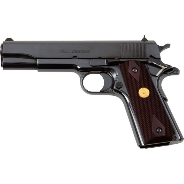 Picture of Colt Government 1911 45Acp 5" 8Rd Royal Blue Rosewood Grips