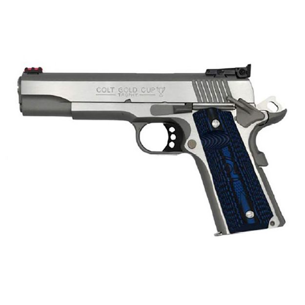 Picture of Colt Gold Cup Lite 45Acp 5" 8Rd Stainless Blue G10 Grips