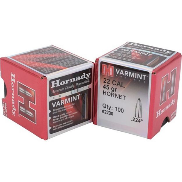 Picture of Hornady Bullets 22 Cal .224 45Gr Jsp 100Ct 40Bx/Cs