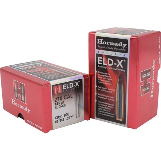 Picture of Hornady Bullets 270 Cal .277 145Gr. Eld-X 100Ct 15Bx/Cs