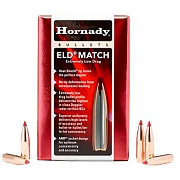 Picture of Hornady Bullets 6.5Mm .264 123Gr Eld-Match 100Ct 25Bx/Cs