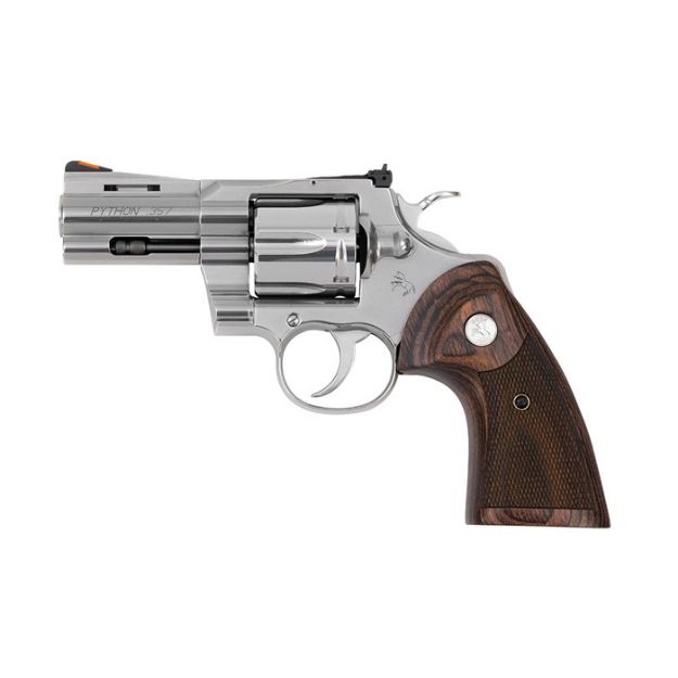 Picture of Colt Python 357Mag 3" 6Rd Stainless Walnut Grips