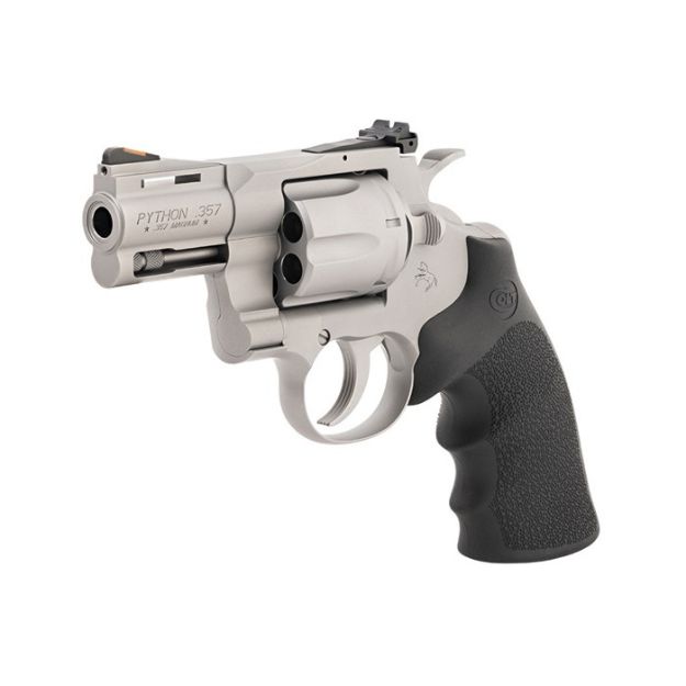 Picture of Colt Python 357Mag 3" 6Rd Matte Stainless Hogue Grips<