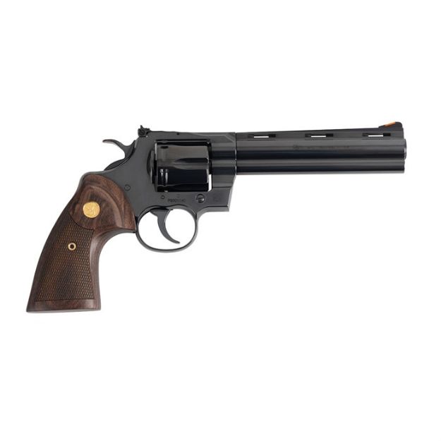 Picture of Colt Python 357Mag 6" 6Rd Blued Walnut Gold Medallion
