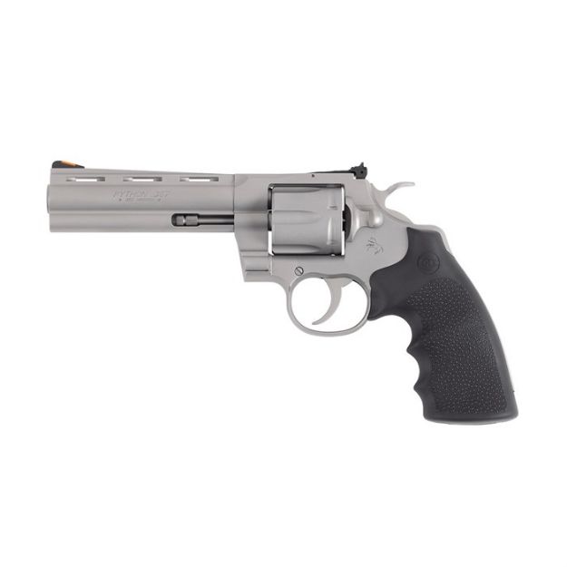Picture of Colt Python 357Mag 5" 6Rd Matte Stainless Hogue Grips<