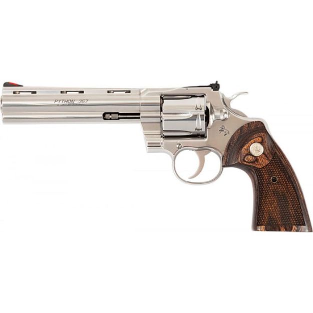 Picture of Colt Python 357Mag 6" 6Rd Stainless Walnut Grips