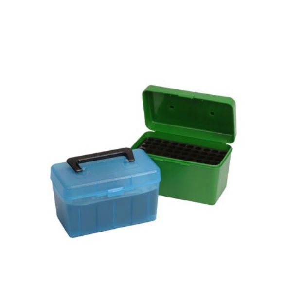 Picture of Mtm Deluxe Ammo Box 50-Rounds Rifle 7Mm Rm To 300 Wm Clr Blu
