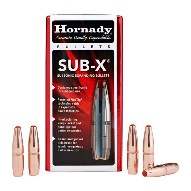Picture of Hornady Bullets 30 Cal .308 190Gr. Subsonic 100Ct 15Bx/Cs