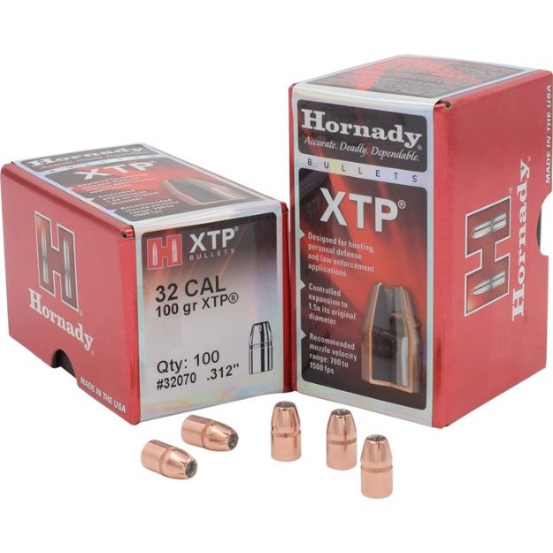 Picture of Hornady Bullets 32 Cal .312 100Gr Xtp 100Ct 25Bx/Cs