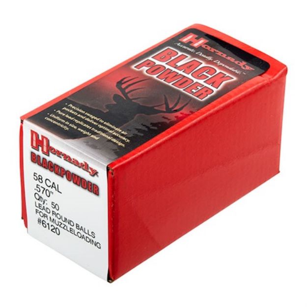 Picture of Hornady .570 .58 Caliber Round Ball 50Ct 25Bx/Cs