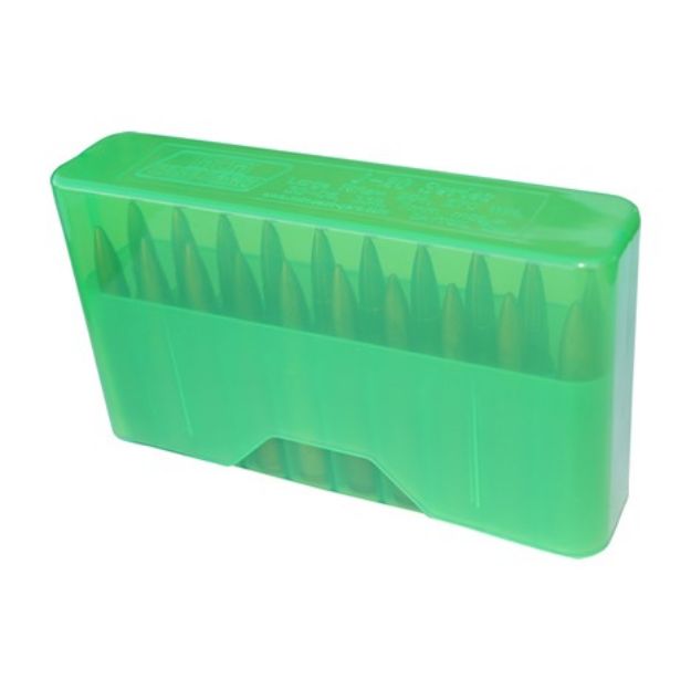 Picture of Mtm Ammo Box Large Rifle 20 Rounds Slip Top Clear Green