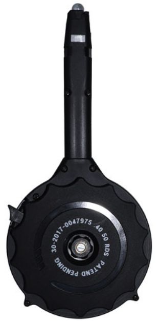 Picture of Iver Johnson Magazine Polymer Fits Glock 40Sw 50Rd Drum Blk