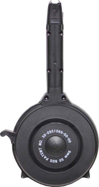 Picture of Iver Johnson Magazine Polymer Fits Glock 9Mm 50Rd Drum Blk