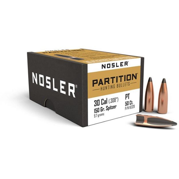 Picture of Nosler Bullets 30 Cal .308 150Gr Partition 50Ct