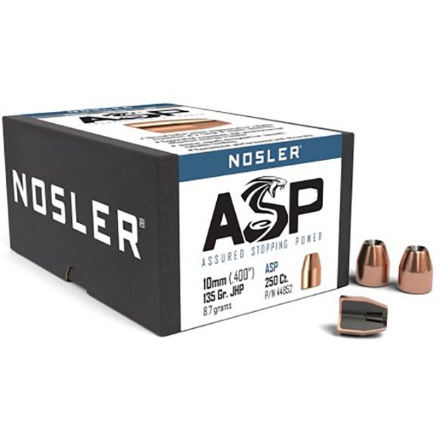Picture of Nosler Bullets 10Mm .400 135Gr Jhp 250Ct