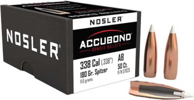 Picture of Nosler Bullets 338 Cal .338 180Gr Accubond 50Ct