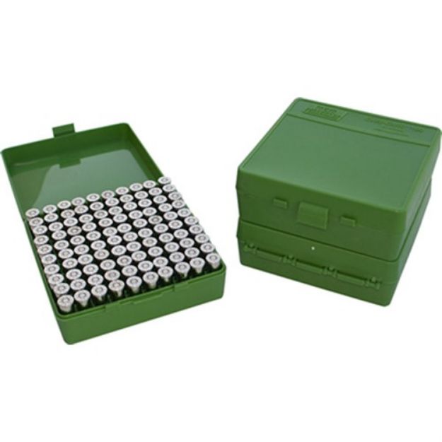 Picture of Mtm Ammo Box 9Mm Luger/380Acp /9X18 100-Rounds Green
