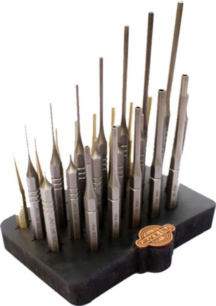 Picture of Grace Usa Steel/Brass Roll Pin Punch Set W/Bench Block 27Pc