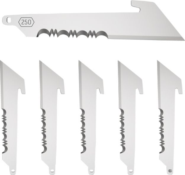 Picture of Outdoor Edge 2.5" Utility Blds W/Serrations Black Blade 6-Pk