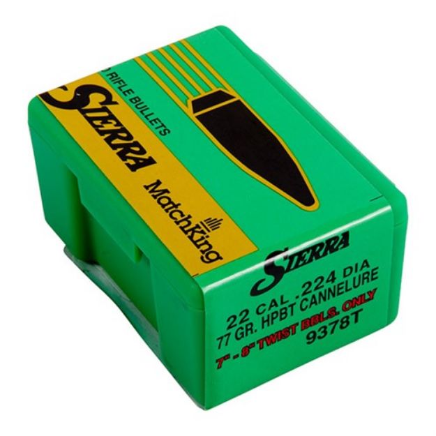 Picture of Sierra Bullets .22 Cal .224 77Gr Hpbt W/Cannelure 50Ct