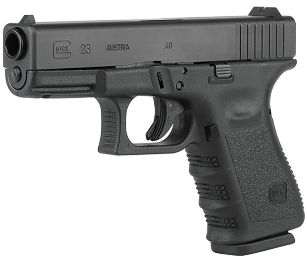 Picture of Glock G23 Gen 4 Rebuilt 40 S&W 4.02" 13+1 Black Ndlc Steel Slide Black Polymer Frame With Finger Grooves 