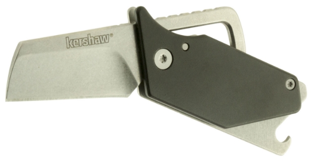 Picture of Kershaw Pub Folding Stonewash 8Cr13mov Ss 4.50" Long Plain Black Anodized Aluminum Handle 