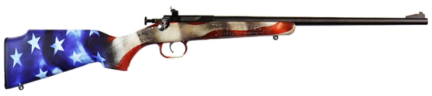 Picture of Crickett Youth 22 Lr 1Rd 16.12" Blued Barrel, Fixed Front/Adjustable Rear Peep Sights, Grand Union Flag Stock W/11.5" Lop, Rebounding Firing Pin Safety 