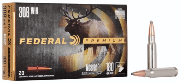 Picture of Federal Premium Hunting 308 Win 180 Gr Nosler Partition (Np) 20 Per Box/ 10 Cs 