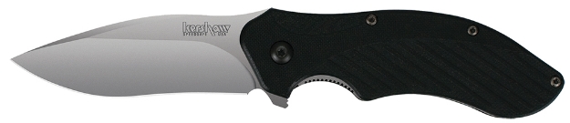 Picture of Kershaw Clash 3.10" Folding Drop Point Plain Bead Blasted 8Cr13mov Ss Blade Black Flipper Handle Includes Pocket Clip 