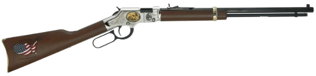 Picture of Henry Golden Boy Coal Miner Tribute Ii 22 Short Caliber With 16 Lr/21 Short Capacity, 20" Octagon Barrel, Nickel-Plated Metal Finish & American Walnut Stock Right Hand 