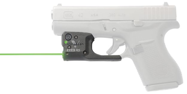 Picture of Viridian 920-0024 Reactor R5 Gen 2 Green Laser With 510-532Nm Wavelength, Ecr & 100 Yds Day/2 Mi Night Range Black Finish For Glock 42 Includes Iwb Holster 