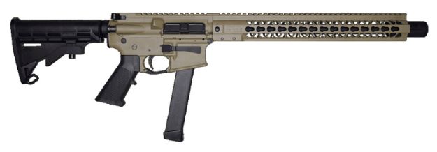 Picture of Brigade Firearms Bm-9 9Mm Luger 16" 33+1 Flat Dark Earth Cerakote Adjustable Stock 15" Rail 