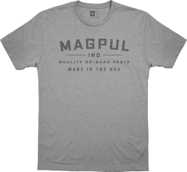 Picture of Magpul Go Bang Parts Cvc Athletic Gray Heather Cotton/Polyester Short Sleeve Small 