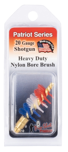 Picture of Pro-Shot Patriot Series Bore Brush 20 Gauge Shotgun #5/16-27 Thread Brass Core Nylon Bristles 