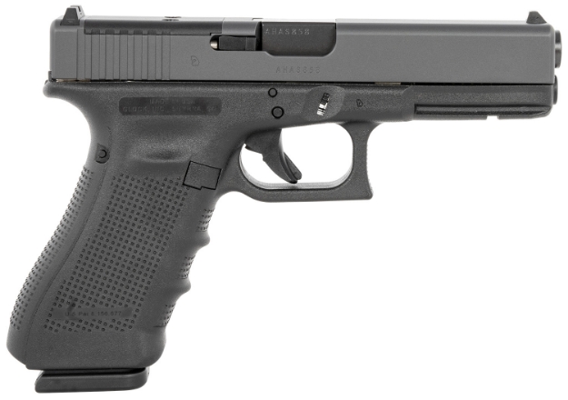 Picture of Glock G17 Gen4 Mos 9Mm Luger 4.49" Barrel 17+1, Black Polymer Frame & Optic Cut Slide, Rough Texture Modular Backstrap, Safe Action Trigger, Optics Ready 