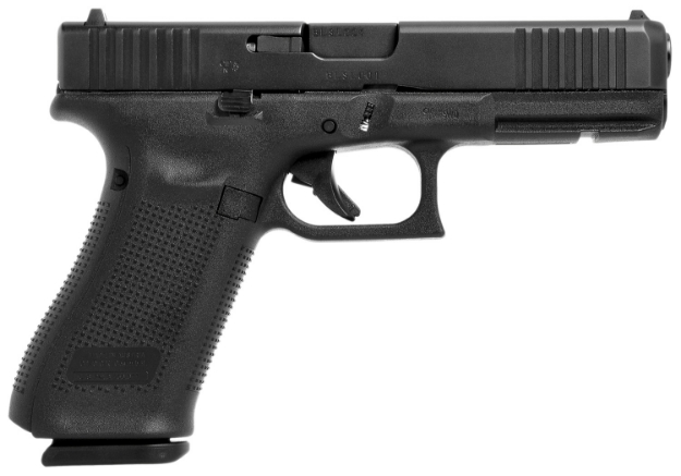 Picture of Glock G17 Gen5 9Mm Luger 4.49" Glock Marksman Barrel 17+1, Black Frame & Ndlc Slide, Rough Texture Modular Backstrap, Ameriglo Night Sights, Ambidextrous Slide Stop, Action Trigger 