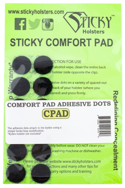 Picture of Sticky Holsters Comfort Pad Adhesive Dots Black Velcro Self-Adhesive 