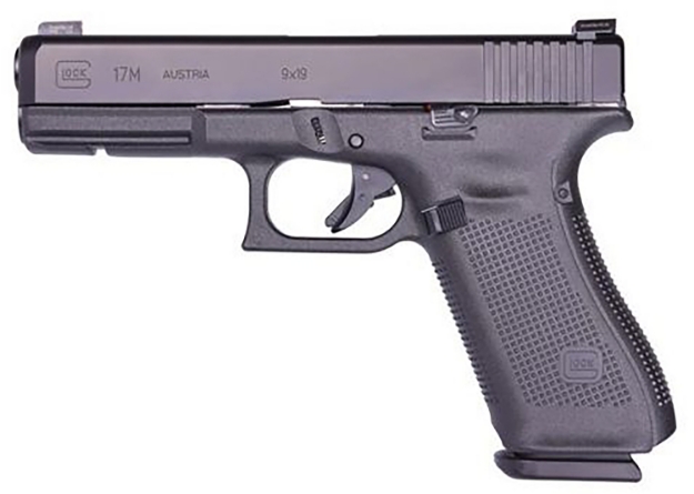 Picture of Glock G17 Gen5 9Mm Luger 4.49" Glock Marksman Barrel 17+1, Black Frame Ndlc Slide, Rough Texture Modular Backstrap, Ameriglo Night Sights, Safe Action Trigger 