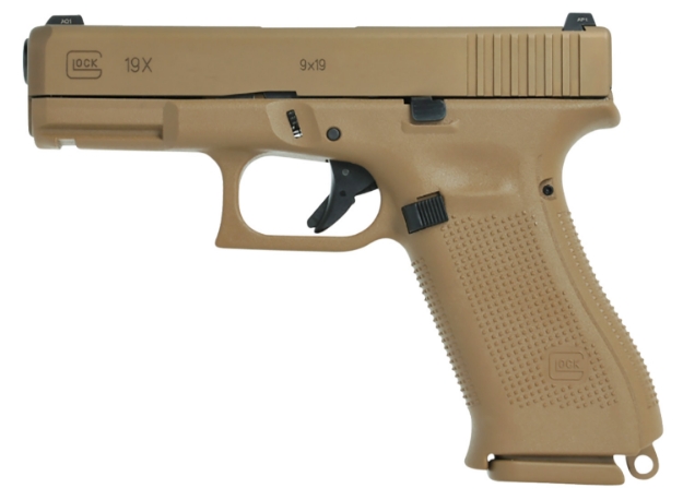 Picture of Glock G19x Compact Crossover 9Mm Luger 4.02" Glock Marksman Barrel 15+1, Bronze Nitron Frame & Coyote Npvd Slide, Modular Backstrap, Ambidextrous Slide Stop, Safe Action Trigger (Us Made) 