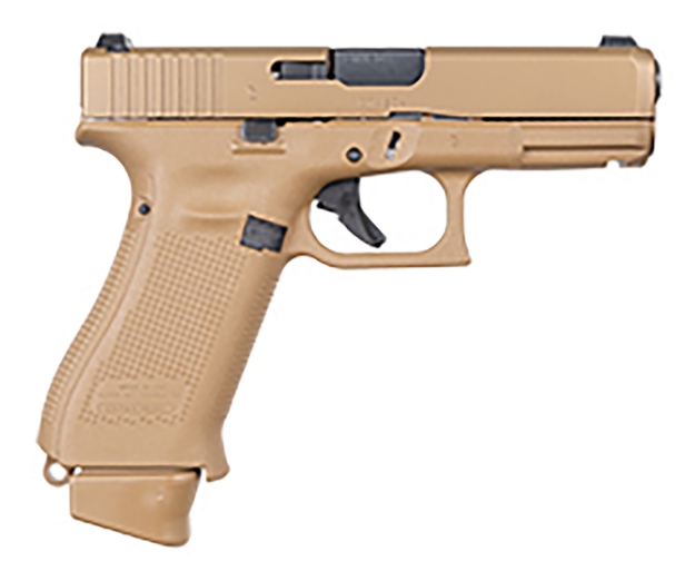 Picture of Glock G19x Compact Crossover 9Mm Luger 4.02" Glock Marksman Barrel 17+1, Bronze Nitron Frame & Coyote Npvd Slide, Modular Backstrap, Ambidextrous Slide Stop, Safe Action Trigger (Us Made) 