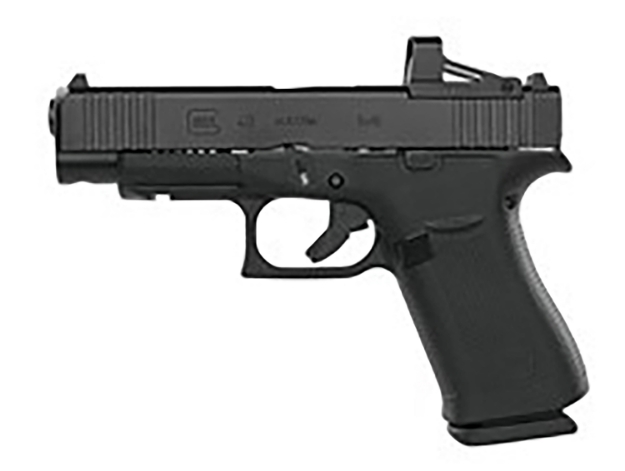 Picture of Glock G48 Mos Compact Rebuilt 9Mm Luger 4.17" 10+1 Black Black Ndlc Steel With Front Serrations & Mos Cuts Black Rough Texture Interchangeable Backstraps Grip Fixed Sights 