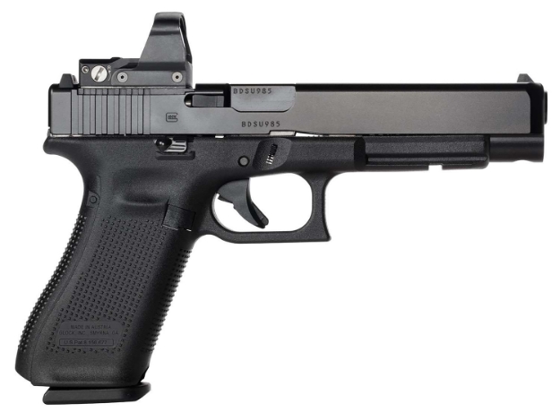 Picture of Glock G35 Gen5 Mos Rebuilt Gen 5 9Mm Luger 17+1 Black Ndlc Steel Slide With Mos Cut Black Polymer Frame 