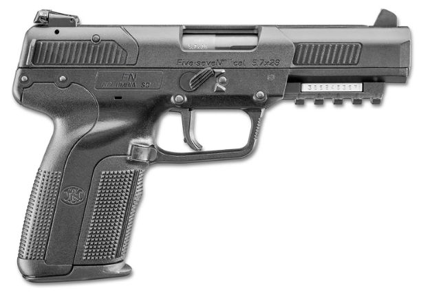 Picture of Fn Five-Seven 5.7X28mm 4.80" Barrel 20+1, Matte Black Polymer Frame With Mounting Rail & Serrated Trigger Guard, Matte Black Steel Slide, Ambidextrous Safety 