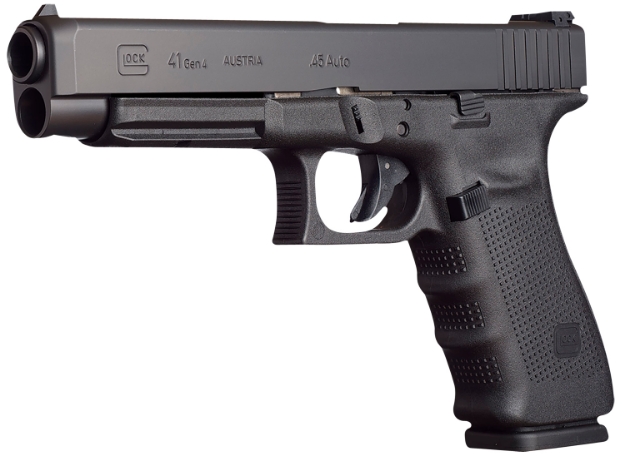 Picture of Glock G41 Gen4 Competition 45 Acp 5.31" Barrel 13+1, Black Frame & Slide, Finger Grooved Rough Texture Grip, Modular Backstrap, Reversible Mag. Catch, Safe Action Trigger (Us Made) 