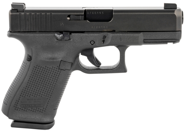 Picture of Glock G19 Gen3 Compact 9Mm Luger 15+1 4.02" Hammer Forged Barrel Matte Black Steel Slide Black Polymer Frame W/Picatinny Rail, Black Textured Polymer Grips Right Hand 